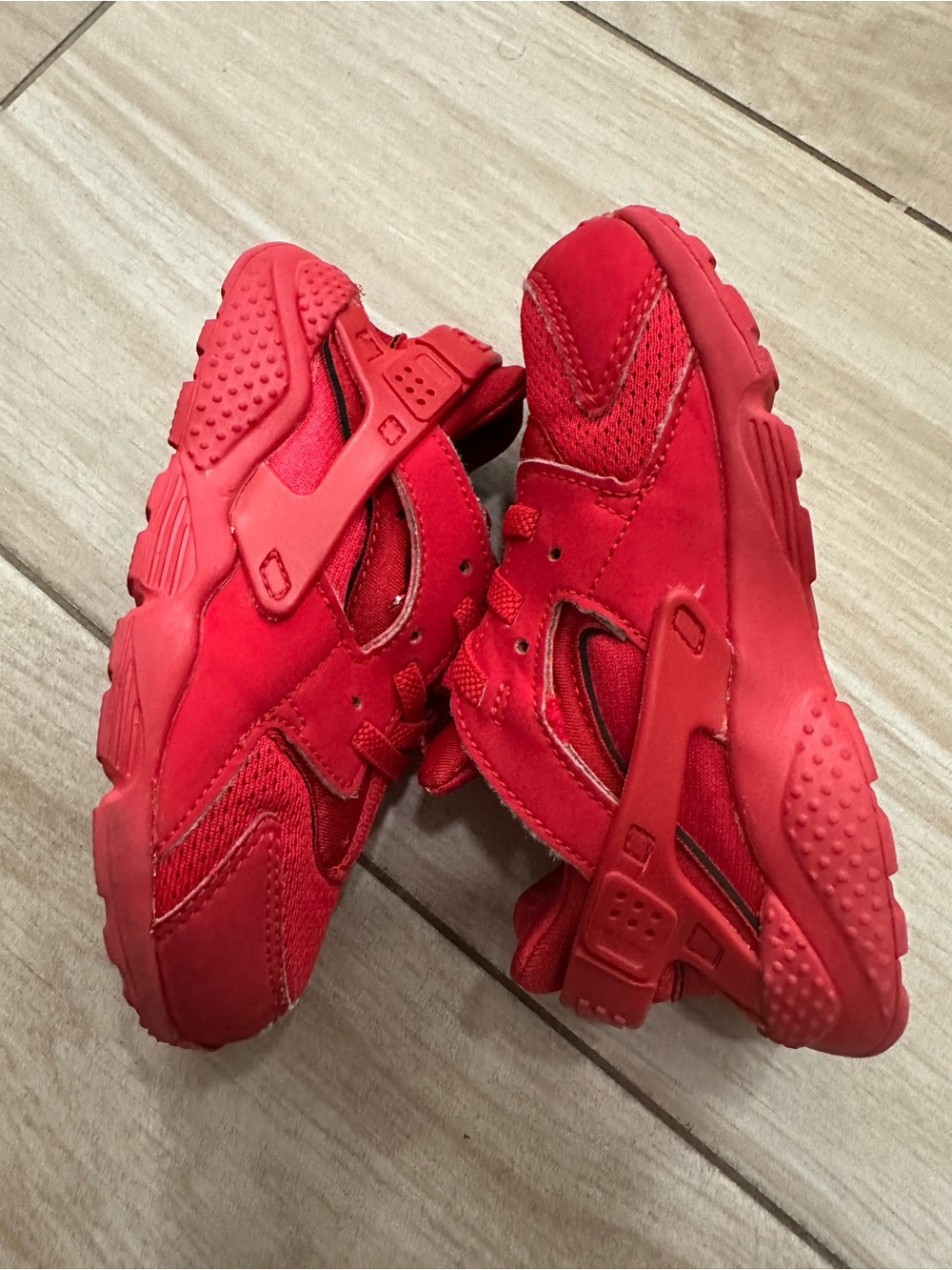 Nike Huaraches (Red, Toddler size 9)